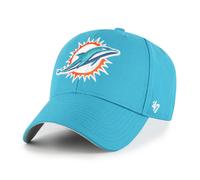 '47 NFL Miami Dolphins MVP Gorra de béisbol unisex, cierre de velcro ajustable, talla única, logotipo del equipo, color turquesa, Neptune., Talla única