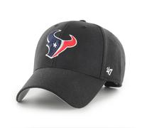 '47 NFL Houston Texans MVP Gorra de béisbol unisex, cierre de velcro ajustable, talla única, logotipo del equipo, color negro, Negro , Talla única