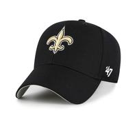'47 NFL New Orleans Saints MVP Gorra de béisbol unisex con cierre de velcro ajustable, talla única, logotipo del equipo, color negro, Negro , Talla única