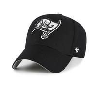 '47 NFL Tampa Bay Buccaneers MVP Gorra de béisbol unisex, cierre de velcro ajustable, talla única, logotipo del equipo, color negro, Negro , Talla única