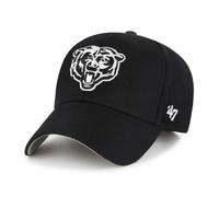 '47 NFL Chicago Bears MVP Gorra de béisbol unisex, cierre de velcro ajustable, talla única, logotipo del equipo, color negro, Negro , Talla única