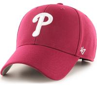 47 Brand Philadelphia Phillies Cardinal MVP Curved Visor Strapback Cap