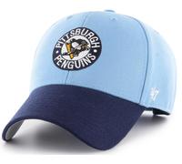 47 Brand Pittsburgh Penguins Columbia Logo Vintage MVP Visera Curved Velcroback