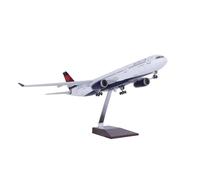 47 Cm para Delta 330 Modelo De Resina De Avión A 330 Modelo De Avión W Luces De La Rueda Base Decoración del Hogar(No loght)