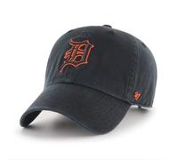 '47 Detroit Tigers Black with Orange Outline Clean Up Adjustable Hat