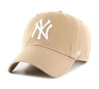 '47 Gorra Curva Beige de New York Yankees MLB Clean Up Brand - Beige, One Size