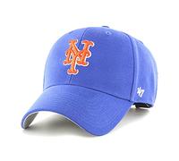 47 New York Mets MLB MVP - Gorra de béisbol unisex, ajustable, logotipo naranja, azul rey, azul cobalto, Talla única