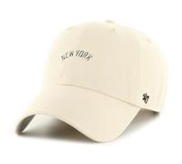 47 New York Yankees MLB Clean Up Baserunner Script Beige Claro Gorra Ajustable