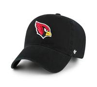 '47 NFL Arizona Cardinals Clean Up Gorra de béisbol unisex, cierre de correa ajustable, talla única, logotipo del equipo, color negro, Negro , Talla única