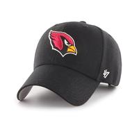 '47 NFL Arizona Cardinals MVP Gorra de béisbol unisex, cierre de velcro ajustable, talla única, logotipo del equipo, color negro, Negro , Talla única