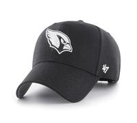 '47 NFL Arizona Cardinals MVP Gorra de béisbol unisex, cierre de velcro ajustable, talla única, logotipo del equipo, color negro, Negro , Talla única