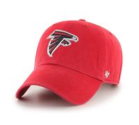 '47 NFL Atlanta Falcons Clean Up Gorra de béisbol unisex, cierre de correa ajustable, talla única, logotipo del equipo, color rojo, rojo, Talla única
