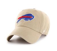 '47 NFL Buffalo Bills Clean Up Gorra de béisbol unisex, cierre de correa ajustable, talla única, logotipo del equipo, color caqui, caqui, Talla única