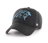 '47 NFL Carolina Panthers MVP Gorra de béisbol unisex, cierre de velcro ajustable, talla única, logotipo del equipo, color negro, Negro , Talla única