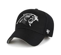 '47 NFL Carolina Panthers MVP Gorra de béisbol unisex, cierre de velcro ajustable, talla única, logotipo del equipo, color negro, Negro , Talla única