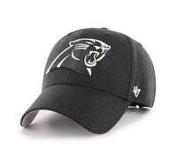 '47 NFL Carolina Panthers MVP Gorra de béisbol unisex, cierre de velcro ajustable, talla única, logotipo del equipo, color negro, Negro , Talla única