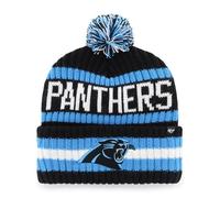 '47 NFL Carolina Panthers Unisex Bering Bobble Winter Hat, Team Logo, Color Negro, Negro , Talla única