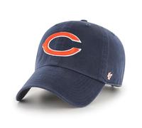 '47 NFL Chicago Bears Clean Up Gorra de béisbol unisex, cierre de correa ajustable, talla única, logotipo del equipo, color azul marino, azul marino, Talla única