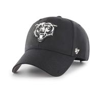 '47 NFL Chicago Bears MVP Gorra de béisbol unisex, cierre de velcro ajustable, talla única, logotipo del equipo, color negro, Negro , Talla única