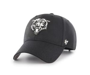 '47 NFL Chicago Bears MVP Gorra de béisbol unisex, cierre de velcro ajustable, talla única, logotipo del equipo, color negro, Negro , Talla única