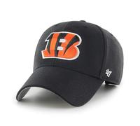'47 NFL Cincinnati Bengals MVP Gorra de béisbol unisex con cierre de velcro ajustable, talla única, logotipo del equipo, color negro, Negro , Talla única