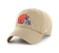 '47 NFL Cleveland Browns Clean Up Gorra de béisbol unisex con cierre de correa ajustable, talla única, logotipo del equipo, color caqui, caqui, Talla única