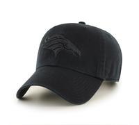 '47 NFL Denver Broncos Clean Up Gorra de béisbol unisex, cierre de correa ajustable, talla única, logotipo del equipo, color negro, Negro , Talla única