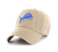 '47 NFL Detroit Lions Clean Up Gorra de béisbol unisex, cierre de correa ajustable, talla única, logotipo del equipo, color caqui, caqui, Talla única