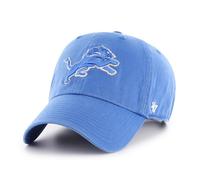 '47 NFL Detroit Lions Clean Up Gorra de béisbol unisex, cierre de correa ajustable, talla única, logotipo del equipo, color azul Raz, Blue Raz, Talla única