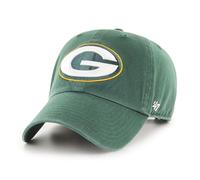 '47 NFL Green Bay Packers Clean Up Gorra de béisbol unisex, cierre de correa ajustable, talla única, logotipo del equipo, color verde oscuro, gris oscuro, Talla única