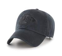 '47 NFL Kansas City Chiefs Clean Up Gorra de béisbol unisex, cierre de correa ajustable, talla única, logotipo del equipo, color negro, Negro , Talla única