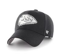 '47 NFL Kansas City Chiefs MVP Gorra de béisbol unisex, cierre de velcro ajustable, talla única, logotipo del equipo, color negro, Negro , Talla única