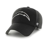 '47 NFL Los Angeles Chargers MVP Gorra de béisbol unisex, cierre de velcro ajustable, talla única, logotipo del equipo, color negro, Negro , Talla única