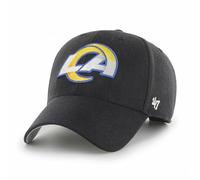'47 NFL Los Angeles Rams MVP Gorra de béisbol unisex con cierre de velcro ajustable, talla única, logotipo del equipo, color negro, Negro , Talla única