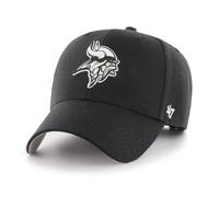 '47 NFL Minnesota Vikings MVP Gorra de béisbol unisex con cierre de velcro ajustable, talla única, logotipo del equipo, color negro, Negro , Talla única
