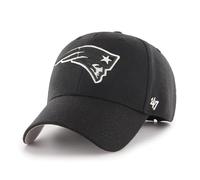 '47 NFL New England Patriots MVP Gorra de béisbol unisex con cierre de velcro ajustable, talla única, logotipo del equipo, color negro, Negro , Talla única