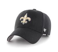 '47 NFL New Orleans Saints MVP Gorra de béisbol unisex con cierre de velcro ajustable, talla única, logotipo del equipo, color negro, Negro , Talla única