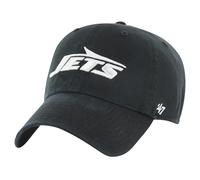 '47 NFL New York Jets Clean Up Gorra de béisbol unisex, cierre de correa ajustable, talla única, logotipo del equipo, color negro, Negro , Talla única