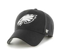 47 NFL Philadelphia Eagles MVP - Gorra de béisbol unisex, correa de velcro ajustable, logotipo del equipo, color negro, Negro, Talla única