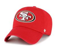 '47 NFL San Francisco 49ers Clean Up Gorra de béisbol unisex con cierre de correa ajustable, talla única, logotipo del equipo, color rojo, rojo, Talla única