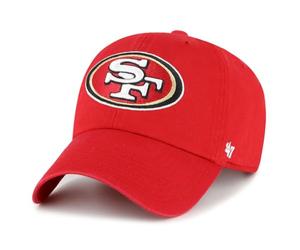 '47 NFL San Francisco 49ers Clean Up Gorra de béisbol unisex con cierre de correa ajustable, talla única, logotipo del equipo, color rojo, rojo, Talla única