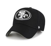 '47 NFL San Francisco 49ers MVP Gorra de béisbol unisex con cierre de velcro ajustable, talla única, logotipo del equipo, color negro, Negro , Talla única