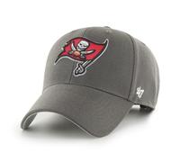 '47 NFL Tampa Bay Buccaneers MVP Gorra de béisbol unisex, cierre de velcro ajustable, talla única, logotipo del equipo, color gris grafito, gris grafito, Talla única