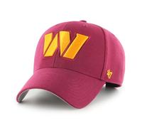 '47 NFL Washington Commanders MVP Gorra de béisbol unisex con cierre de ajustable, talla única, logotipo del equipo, color rojo cardenal