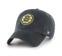 47 NHL Boston Bruins Clean Up Gorra de béisbol unisex, correa ajustable y hebilla, logotipo amarillo, color negro, Negro, Talla única