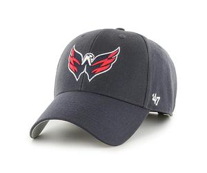 '47 NHL Washington Capitals MVP Gorra de béisbol unisex, ajustable, diseño de alta calidad, logotipo del equipo, azul marino, azul marino, Talla única