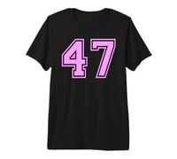 47 Número Cuarenta y Siete Deportes Varsity College Girl Matching Camiseta Premium