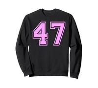 47 Número Cuarenta y Siete Deportes Varsity College Girl Matching Sudadera