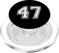 47 Número Cuarenta y Siete Equipos Deportes Grunge Varsity Matching PopSockets PopGrip para MagSafe