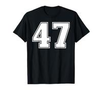 47 Número Cuarenta y Siete Equipos Deportivos gráfico Varsity Matching Camiseta